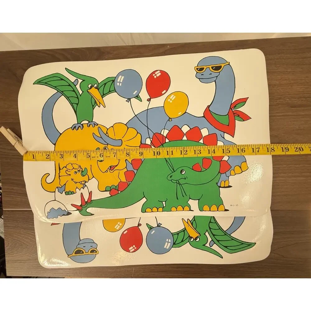 2‎ Vintage Vinyl Kids Dinosaur Placemats 1980's 12